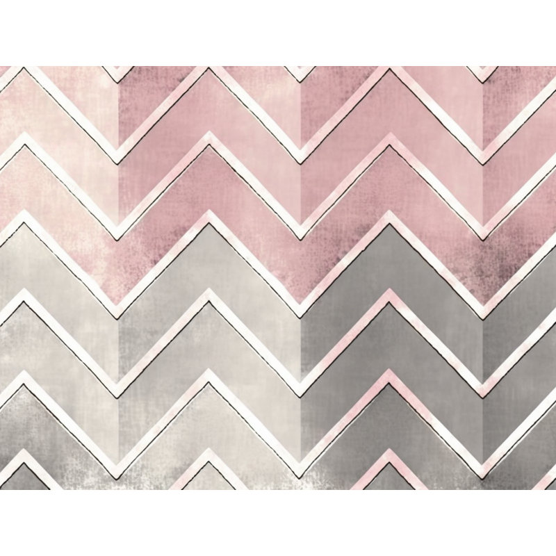 Rideau de douche Briant, H 93 po x l 70 po, Rose / argenté