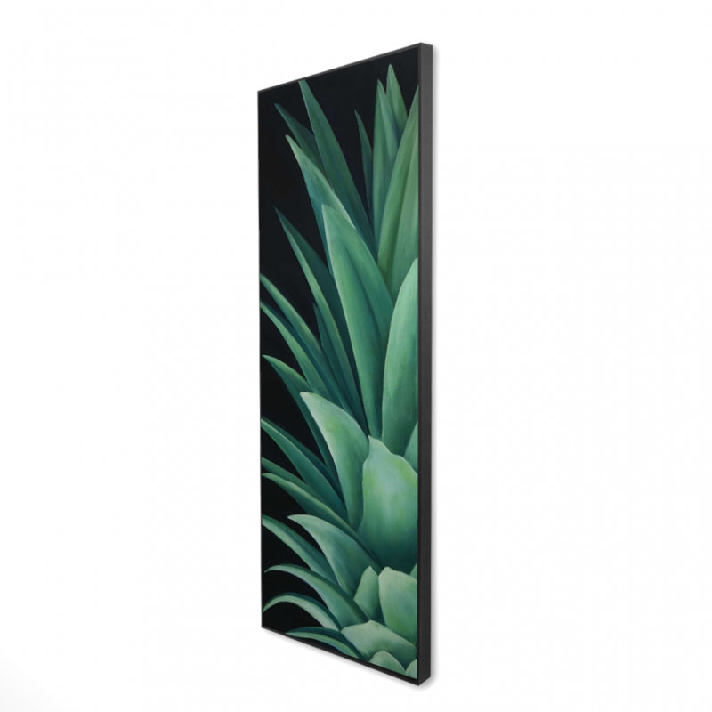 «Pineapple Leaves» sur toile, H 48 po x l 16 po