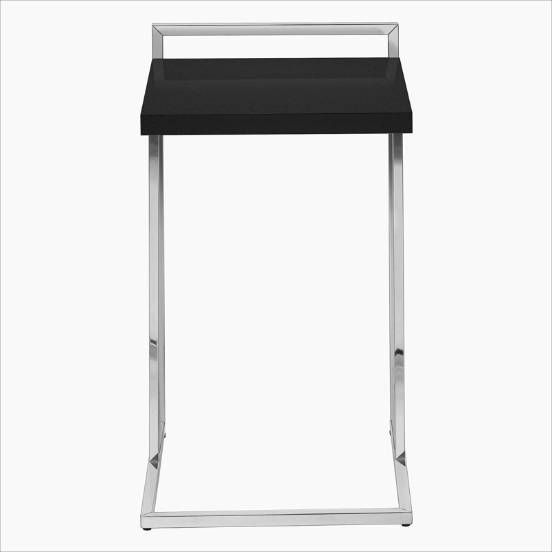 Table de bout moderne avec plateau emboîté en métal et plateau en verre trempé teinté moderne, parfait pour les salons élégants, doré