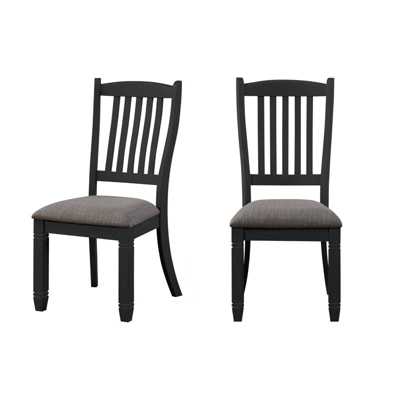 Chaises de salle à manger Dunton, Noir antique