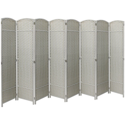Cloison pliante à panneaux à double charnière, 8 panneaux, beige