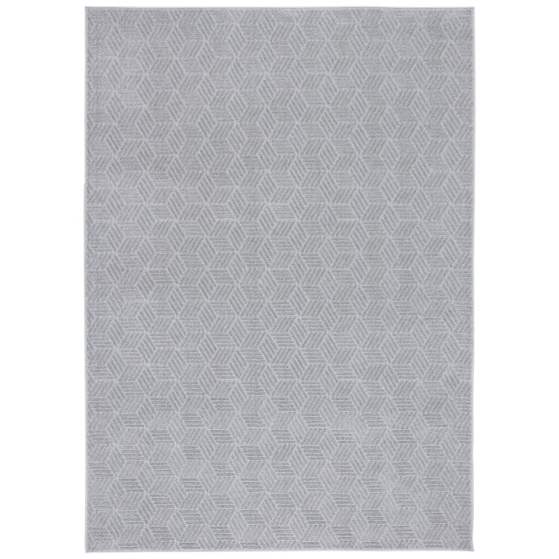 Motif et tapis uni gris en gris, Rectangle 5 pi 3 po x 7 pi 6 po