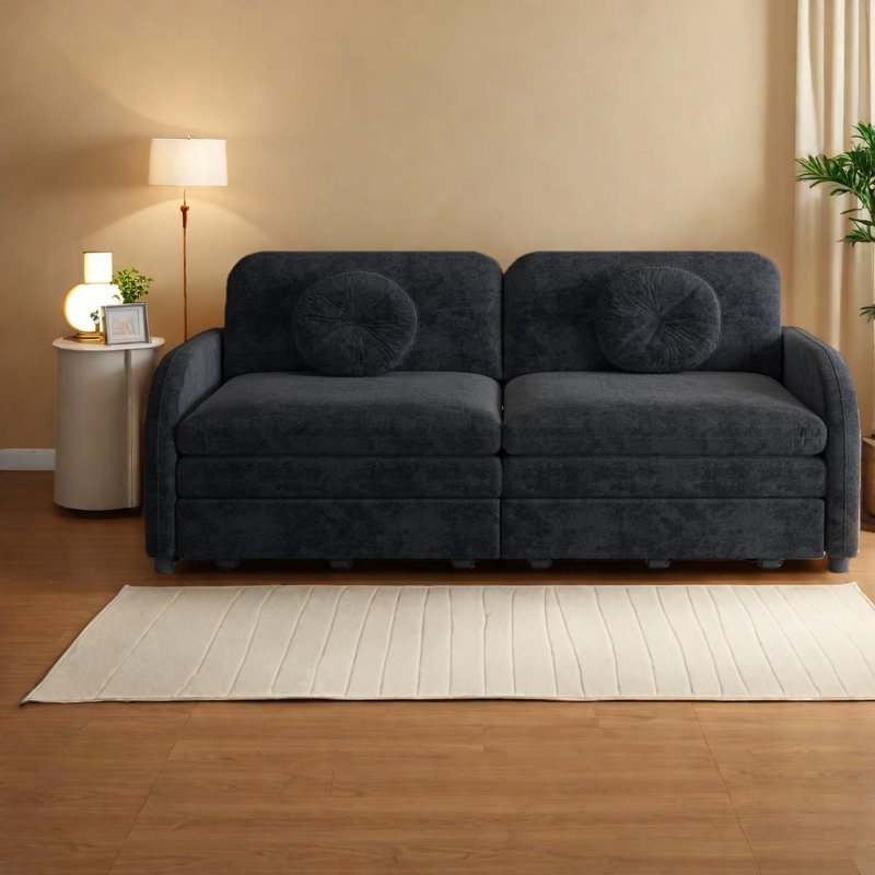 Dans un canapé-lit, mobilier de maison compact en métal chenille