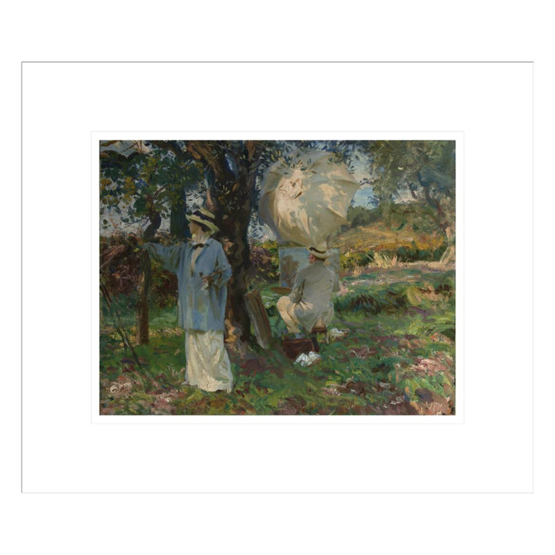 «The Sketchers» par John Singer Sargent, impression giclée sur cadre, H 13,75 po x l 16,1 po