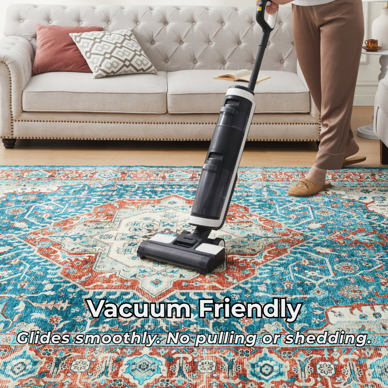 Traditional Gabbeh Cashmere-Feel Area Rug & Runner, Non-Slip Washable Living Room Carpet, Rectangle 160 x 230 cm