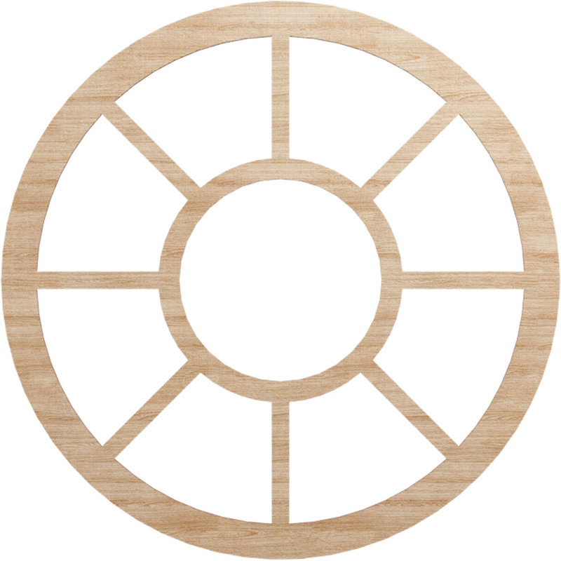 Médaillon de plafond Grace, Aulne, H 36 po x l 36 po x P 0,38 po