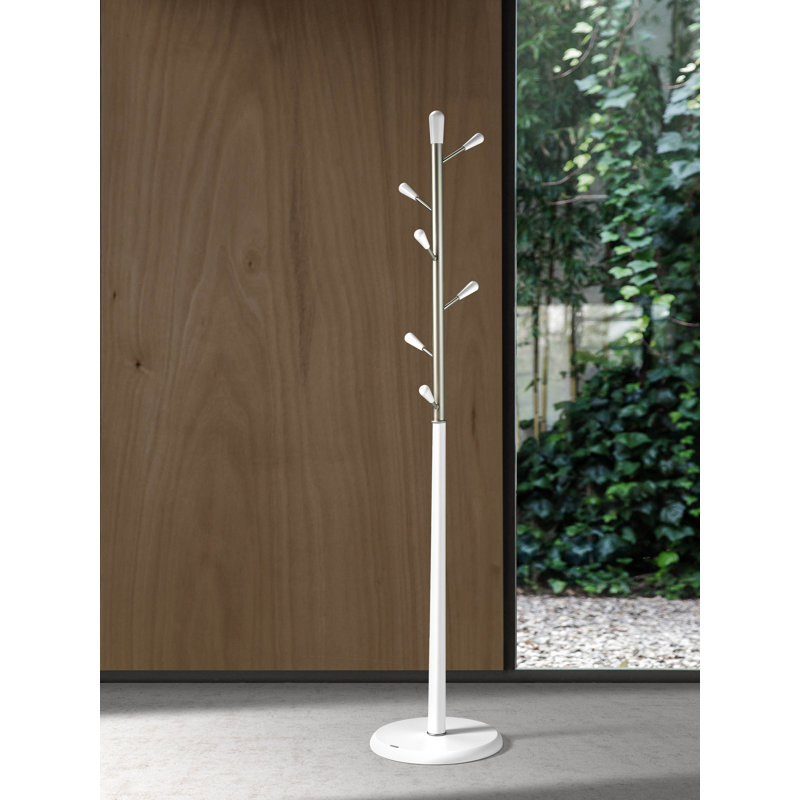 Beehler Freestanding 6 - Hook Coat Rack, White