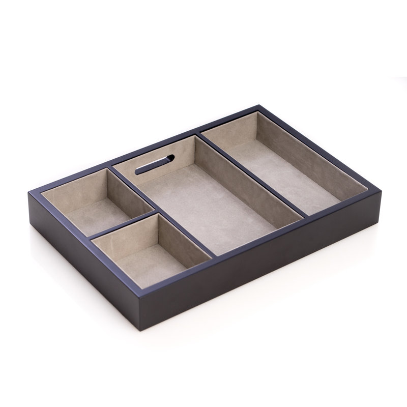 Plateau de rangement pour bijoux Valet, Noir mat
