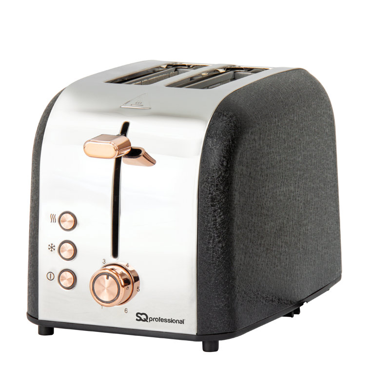 SQ Professional Epoque 2 slice Toaster with Removable Crumb Tray, Black