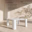 Table basse Abe en marbre véritable blanc-370637122