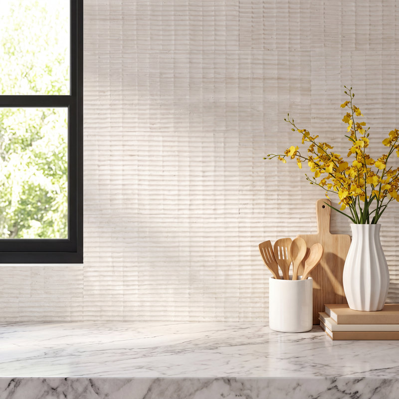 Flumeri White 12" x 24" Textured