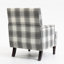 Fauteuil rembourré de 27,1 po de largeur avec pieds en bois massif-1536282221