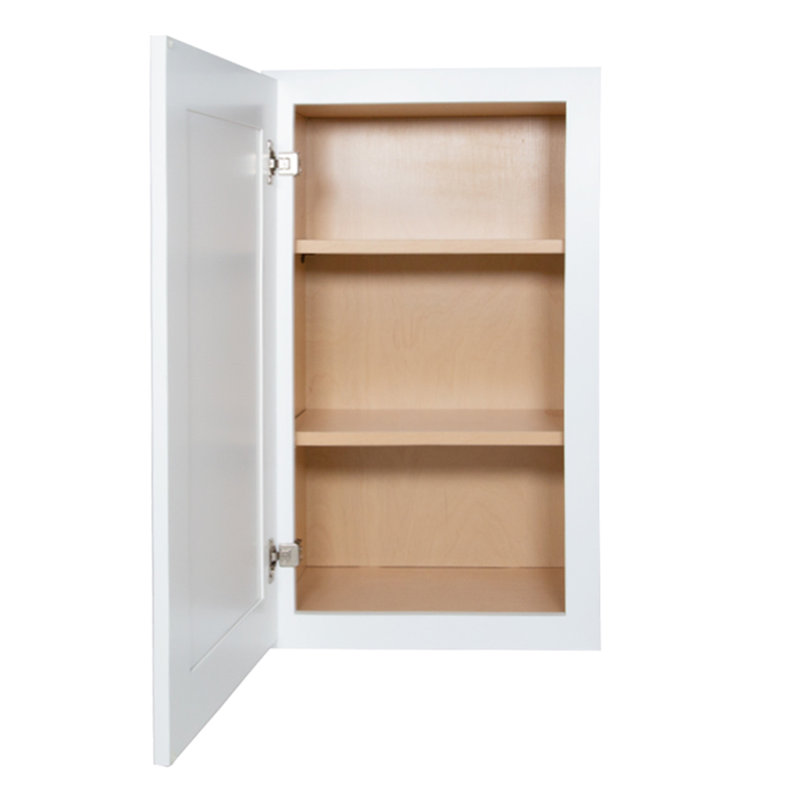 Armoire murale avec 1 porte et 2 tablettes, Blanc shaker, L 18 po x H 30 po x P 12 po