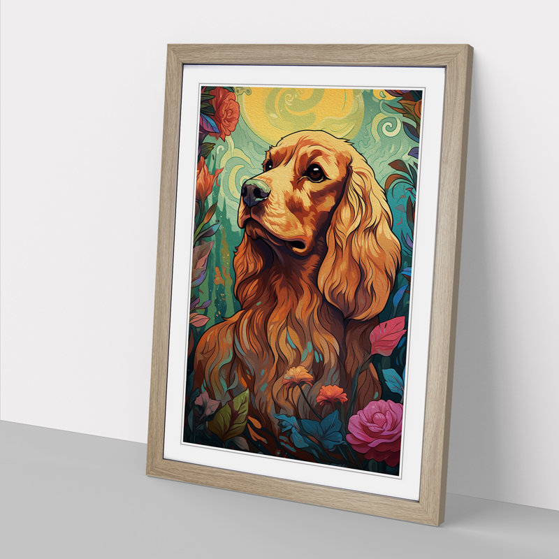 Single Picture Frame Print on Wood, Oak Framed, 64cm H x 46cm W