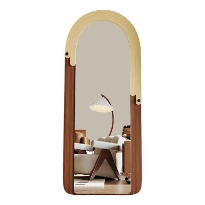 Minimalist Full-Length Floor Mirror, Luxury Freestanding Dressing Mirror with Storage, Vanity Mirror for Home Use