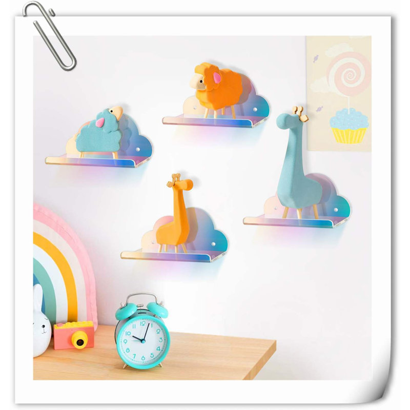 Adelia 4 Piece Acrylic Bracket Shelf