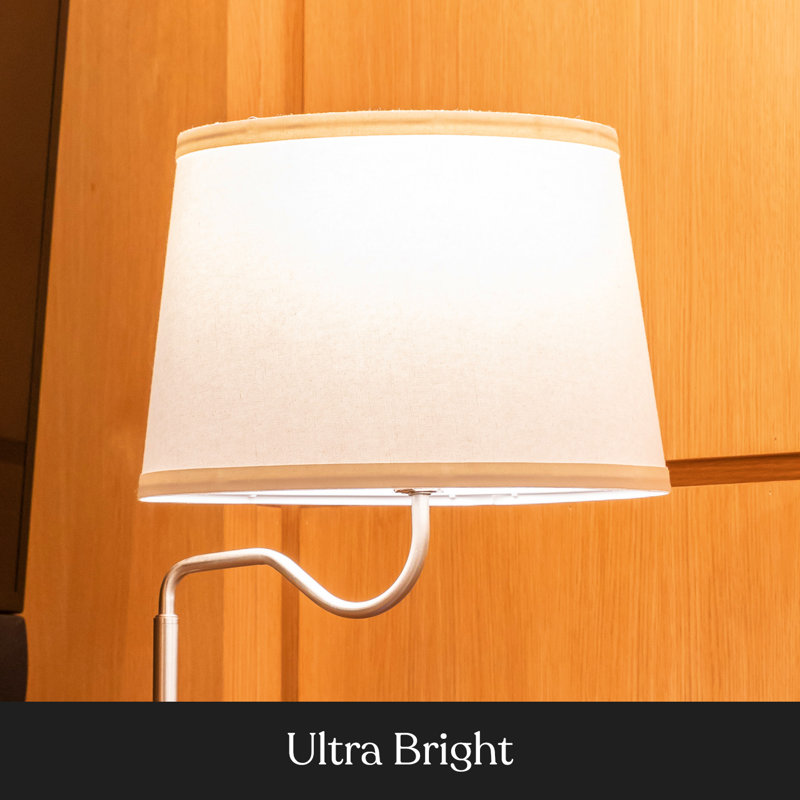 Madison Mid-Century Modern Black Wood & Metal LED Side Table with USB Port