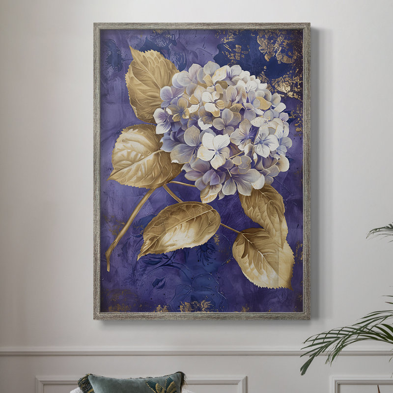 Reproduction encadrée FLORAL Series CCXIV - bois massif, H 11 po x l 9 po