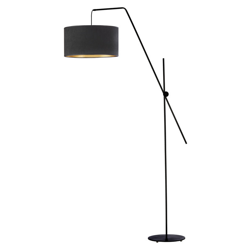 Lazaya 176cm Task Floor Lamp, Black/Gold