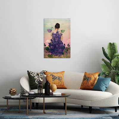 Violet Print On Acrylic Glass