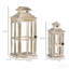 Ensemble de 2 grandes lanternes en bois rustiques décoratives d'intérieur / d'extérieur 28 po / 20 po Homcom (sans verre) Homcom
