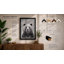 Bear's Direct Gaze Modern - Framed Print-656253516-656253527