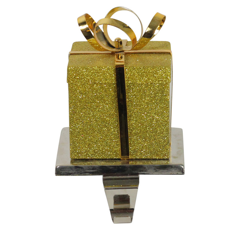 Boîte-cadeau de Noël 6 "avec paillettes, Or