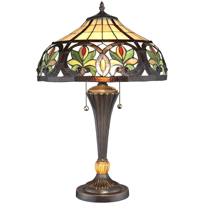 Lampe de table métallique 25 "avec prise Ischua