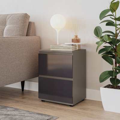 Otella 36cm W Metal Bedside Table