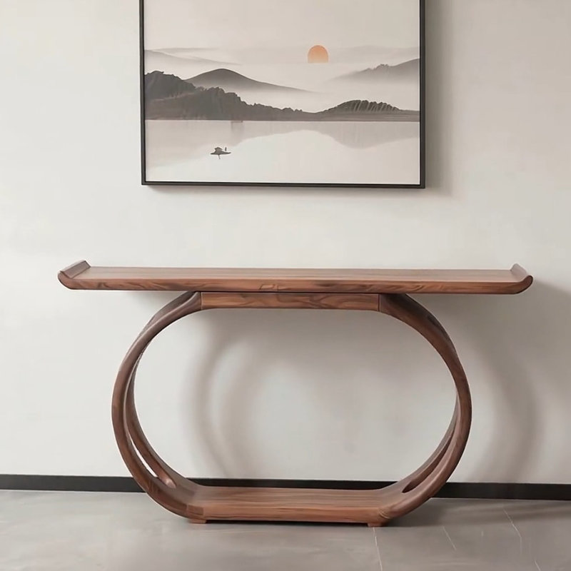 Nouvelle console en bois de style chinois, H 35,4 po x l 47,2 po x P 14,9 po