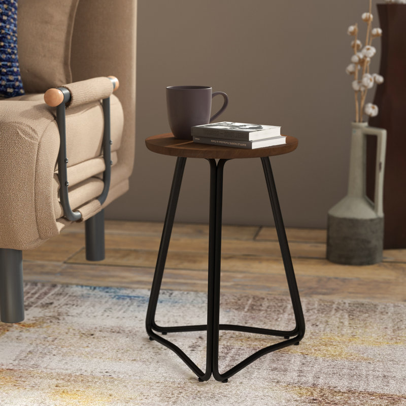 Table de bout Victor, Noyer Classique, Noir