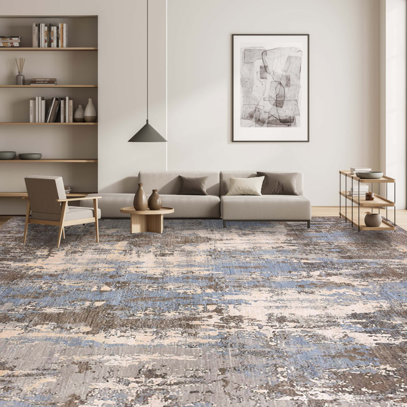 Hand Woven Wool Abstract Area Rug