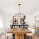 4-light Drum Chandelier Black Chandelier Chandeliers For Dining Room Drum Light Fixtures Ceiling Hanging