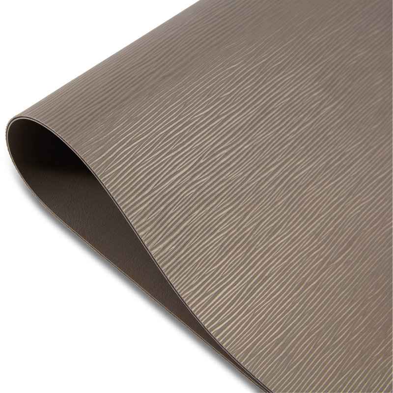  Ridges Reversible Premium Vegan Leather 12" X 18" Rectangular Placemats Set Of 4, Tanné