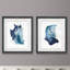 Indigo Collide III - ensemble de 2 reproductions d'art sur papier encadré