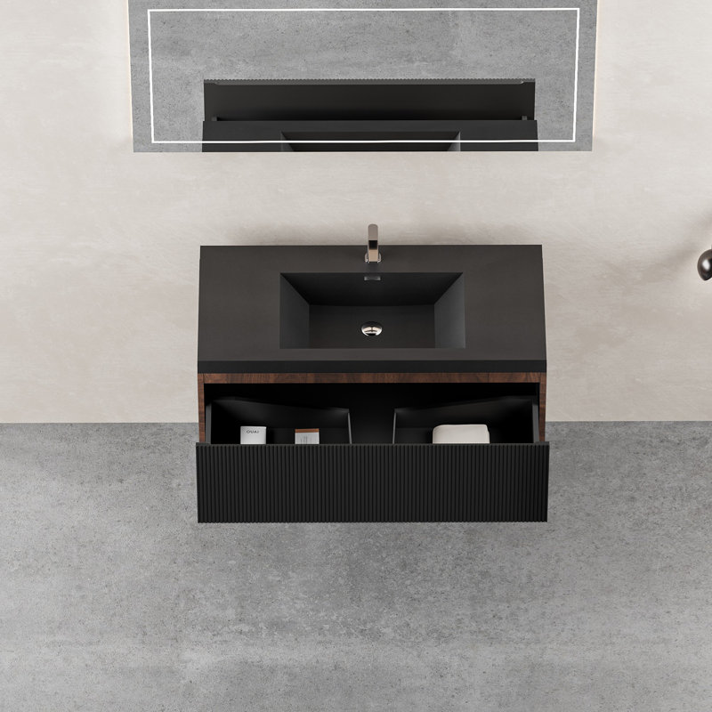 Meuble-lavabo flottant avec lavabo