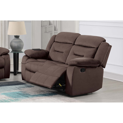 Chocolat contemporain avec fonction inclinable, accoudoirs, dossier et capitonnage horizontal, fonction manuelle dans le salon