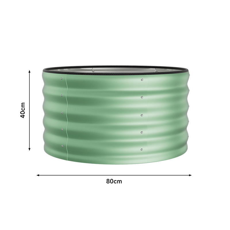 Metal Raised Garden Bed, 40cm H x 80cm W x 80cm D, Green