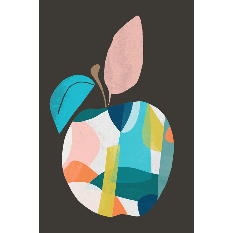 " Fab Fruit II " Painting Print, 36" H x 24" W  , No, Black Floater Framed
