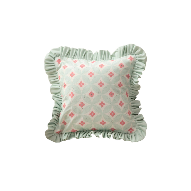 Housse de coussin, Géométrique vert mer