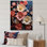 «Buttercups Emerge From The Shadows In Noir Blue I» - Art mural sur toile Buttercups