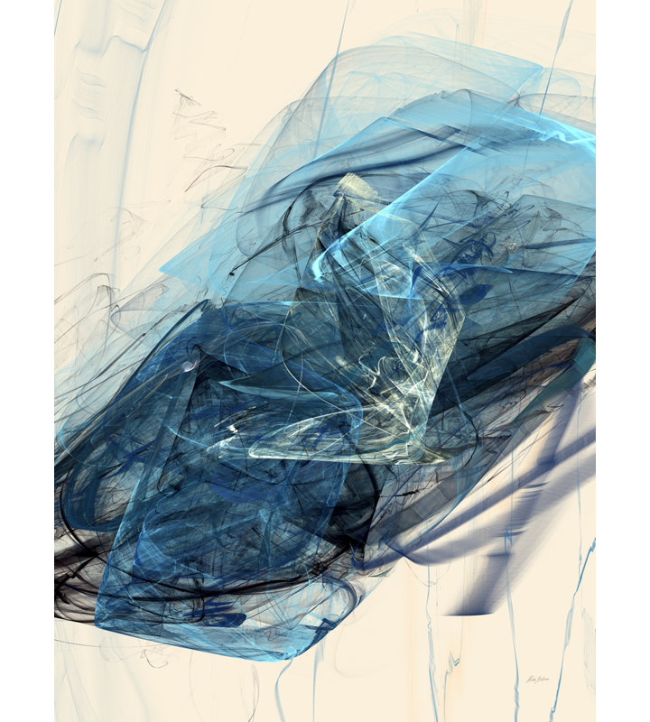 Bluish _ 29052 by Rica Belna, 61" H x 46" W, Wrapped Canvas, 60" H x 45" W
