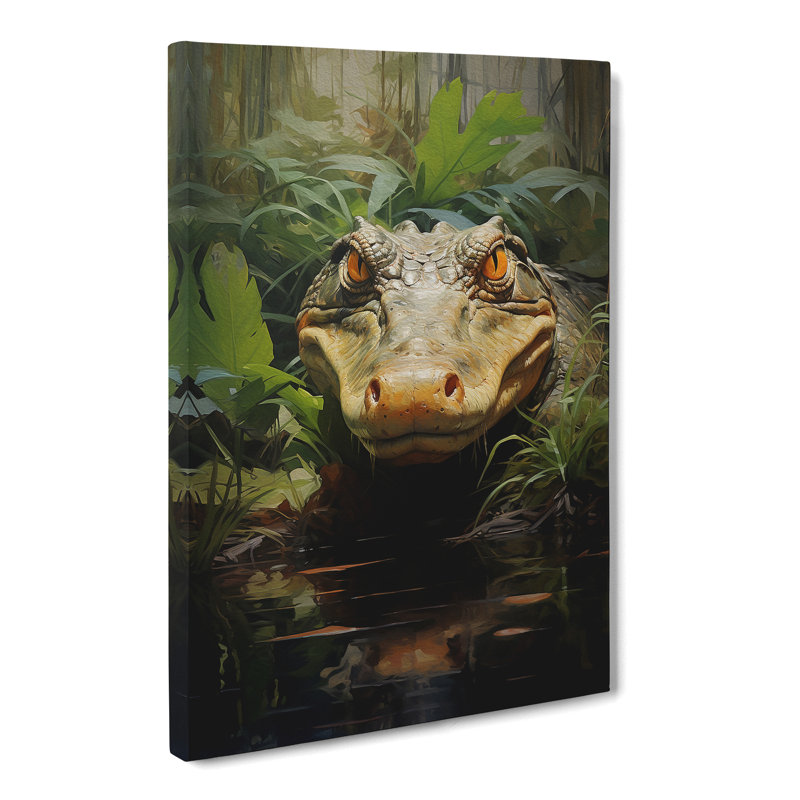 Alligator Contemporary - Wrapped Canvas, 60cm H x 40cm W x 3cm D