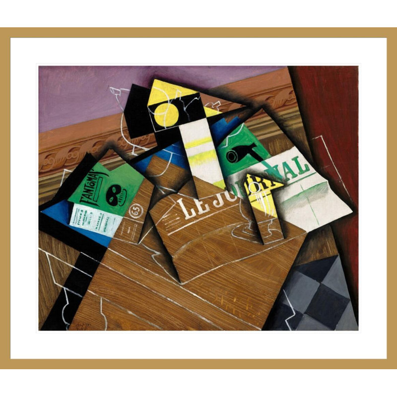 «Fantômas» par Juan Gris, impression giclée sur cadre, H 33,5 po x l 38,96 po