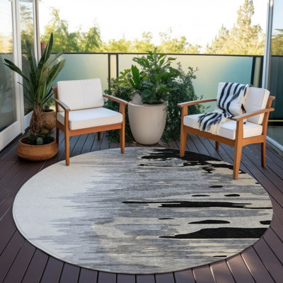 Tapis noir intérieur / extérieur Meleya 