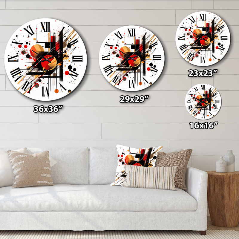 Horloge murale rouge et noire Symphony II, Moyenne