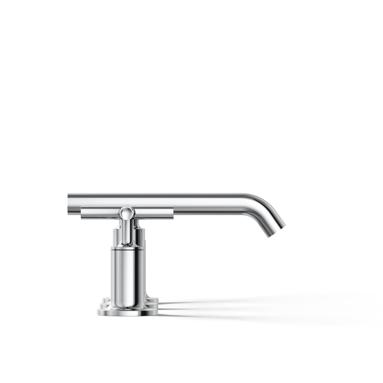 Purist Widespread Faucet with Low Cross Handles, Polished Chrome