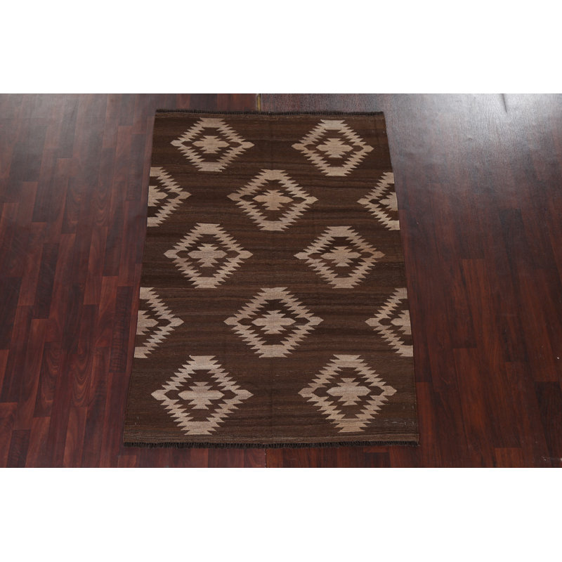 Tapis oriental à teinture naturelle Kilim, Rectangle 4'7" x 6'5"