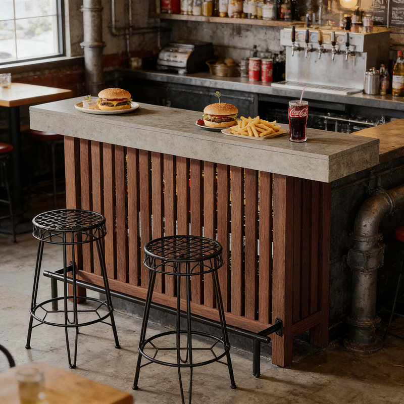 Table basse, unité de bar, table de bar