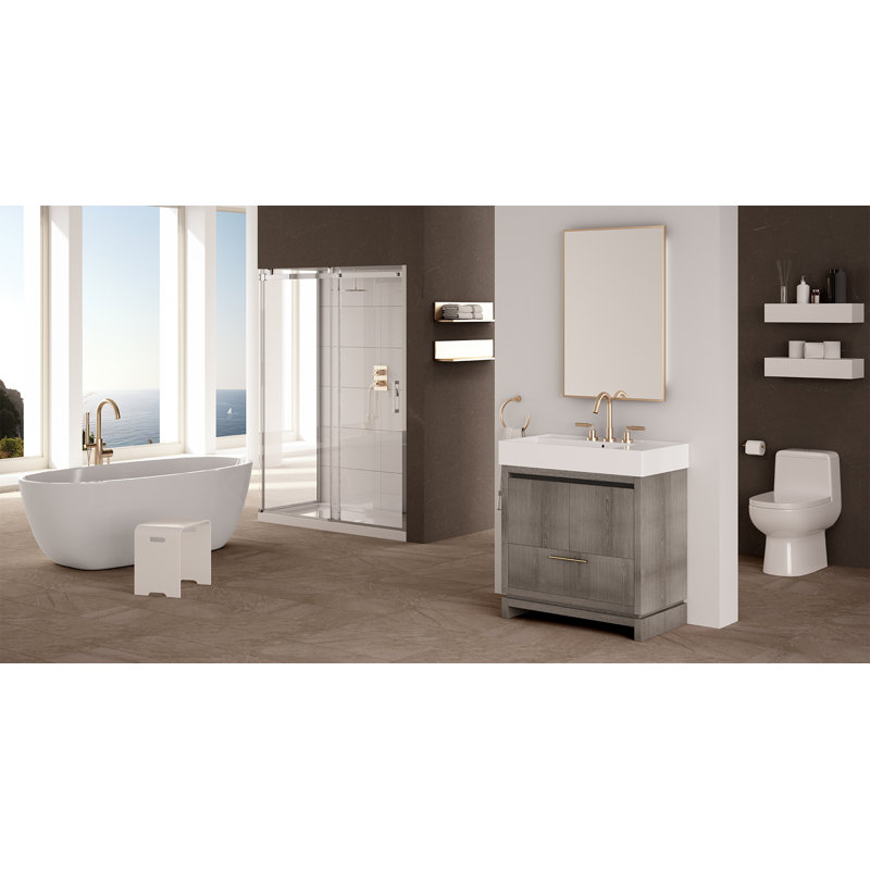 Aquasei 31'' W Single Bathroom Vanity Base, Horizon Blue